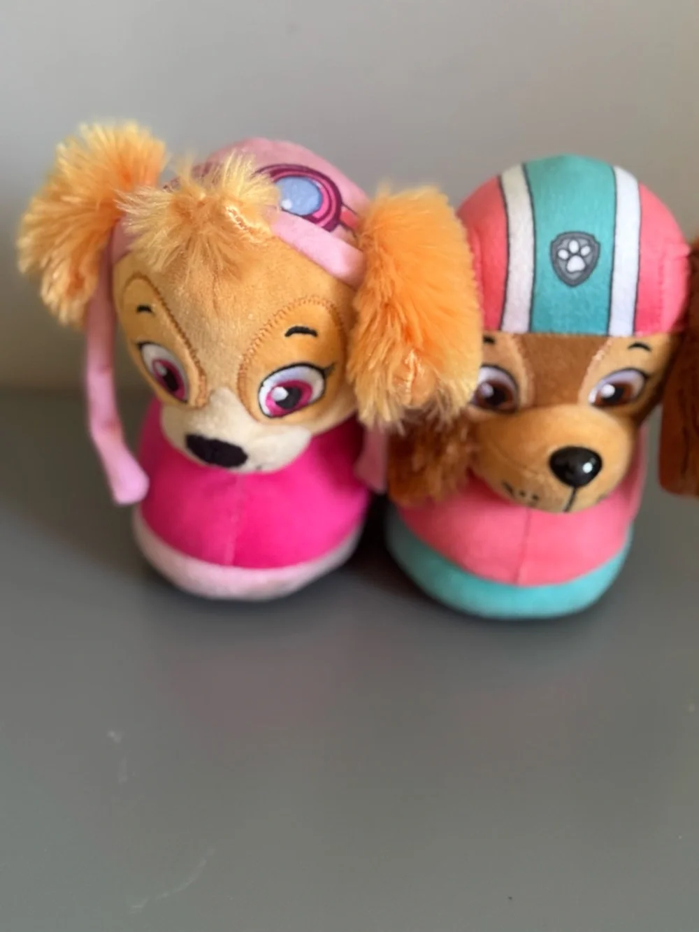 Paw Patrol Plush Kids Slippers - Pink and Turquoise
